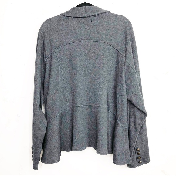 𝅺Torrid gray military ruffle blazer - Picture 9 of 16